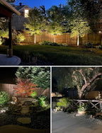 SUNVIE 12W Low Voltage Landscape Lighting LED Landscape Lights 3000K Waterproof Garden Pathway Lights 12V Outdoor Spotlights with Spike Stand, 2 Pack with Connectors