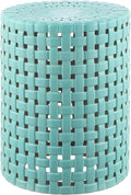 SAFAVIEH Home Collection Sayre Robins Egg Blue Ceramic 18-inch Decorative Accent Garden Stool for Living Room, Bathroom, Patio, Side Table, Plant Stand (Fully Assembled)