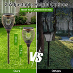 4 Pack Solar Pathway Lights Outdoor,IP65 Waterproof - Bright Outdoor Solar Lights for Yard,Auto On/Off Solar Driveway Lights,Solar Path Lights for Walkway Driveway Garden