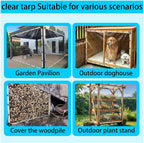 clear vinyl tarp 6x8ft 14mil heavy duty waterproof, package contents