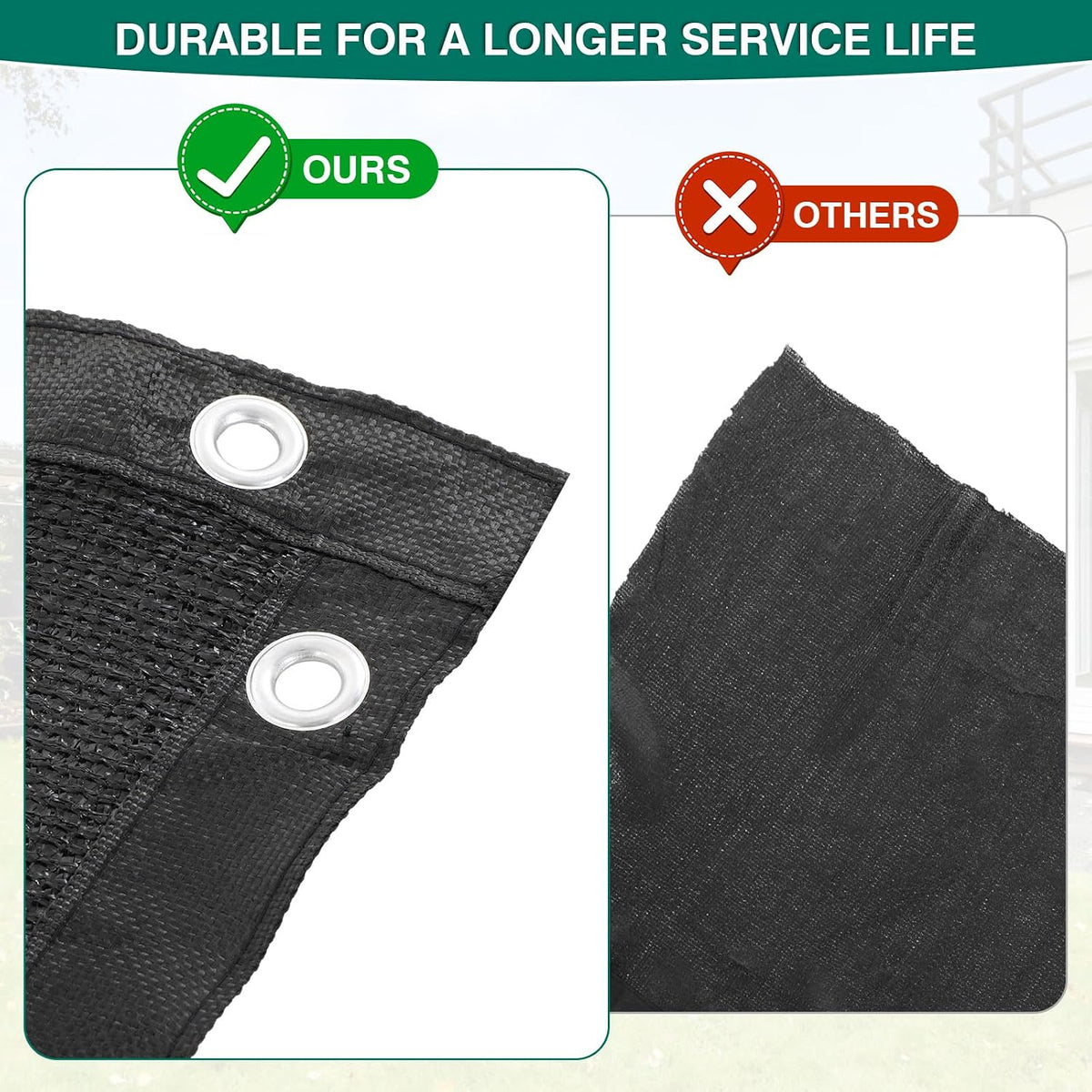 80% shade cloth 10 x 20 ft black, package contents