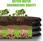 Land Guard 8×2×1ft Galvanized Raised Garden Bed Kit, 108 Gallon Capacity Raised Garden Boxes Outdoor, Oval Metal Raised Garden Beds for Vegetables, Gray(with 10 Connecting rods)