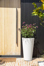 Veradek Demi Series Tall Planter for Porch, Patio, Backyard | Durable Plastic-Stone Composite Material | Modern Décor for Tall Plants, Grasses