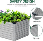Vengarus 12x2x2FT Galvanized Raised Garden Bed Kit, Large Rectangle Elevated Planter for Vegetables, Flowers, Herbs and Succulents - 359 Gallon Capacity,Silver