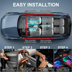dreamcolor acrylic interior car led strip lights, 6, package contents