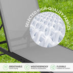 Chaise Lounge Chair Outdoor, Patio Lounge Chair with Adjustable 5-Position, Pool Lounge Recliner Chairs for Outside, Beach, Yard,Gray