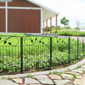 decorative black garden fencing 24in(h)x16ft(l) 8 panels metal, main product view