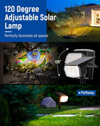 Solar Lights Outdoor Lighting IP65 Waterproof, 63LED Solar Spotlights, 3 Pack Solar Powered Lights for Outside, Outdoor, Yard, Landscape Light-Warm Light