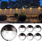 LEONLITE 6-Pack 3000K Unique Rays LED Deck Lights Outdoor Oil Rubbed Bronze | 12V Low Voltage, Landscape Step Railing Fence Light, Warm White, IP65, Landscape Deck Light for Backyard, Aluminum