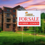 18 x 12 inches blank yard signs showing dimensions