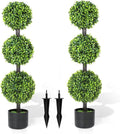 3ft artificial triple ball boxwood topiary tree,set of, main product view
