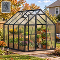 6x8ft greenhouse with thermometers, small greenhouse for outdoors, main product view