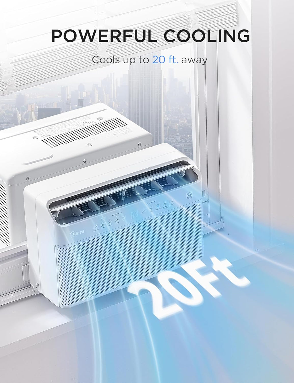 midea 8,000 btu u shaped window air conditioner, package contents