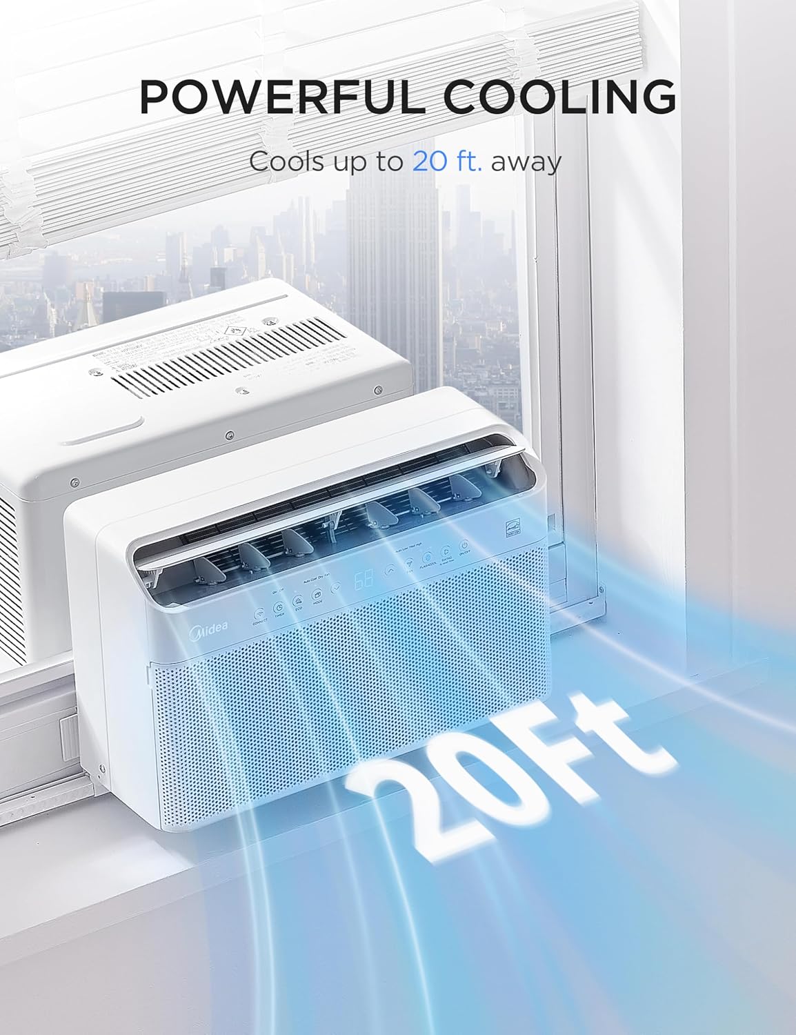 midea 8,000 btu u shaped window air conditioner, package contents