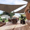 Patio Paradise 9' x 9' x 8'10" Sun Shade Sail Triangle Canopy, Permeable Shade Cloth Fabric Sunlight Block Patio Cover HDPE Deck Awning for Outdoor Backyard Pergolas Roof Shading, Brown