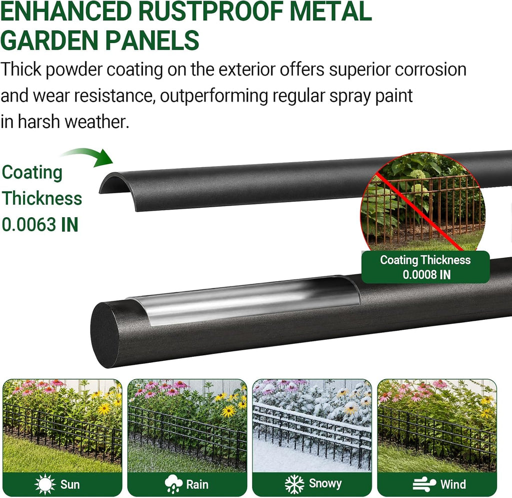 mixc 30 pack animal barrier fence, 42.5ft x, side view