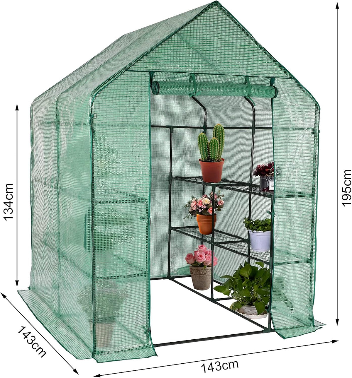 stream greenhouse, 4.75’x4.75’x6.4’ green house indoor greenhouse with, package contents