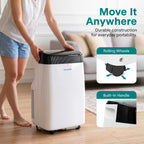 serenelife small air conditioner portable 10,000 btu with showing dimensions