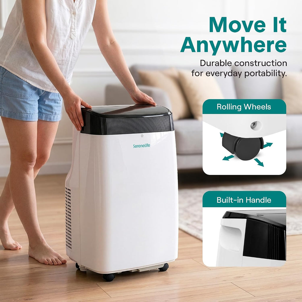 serenelife portable air conditioner, dehumidifier & fan |, package contents