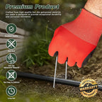 FEED GARDEN 6 Inch 25 Pack Galvanized Landscape Staples 11 Gauge Anti-Rust Garden Stakes SOD Pins Yard Stakes