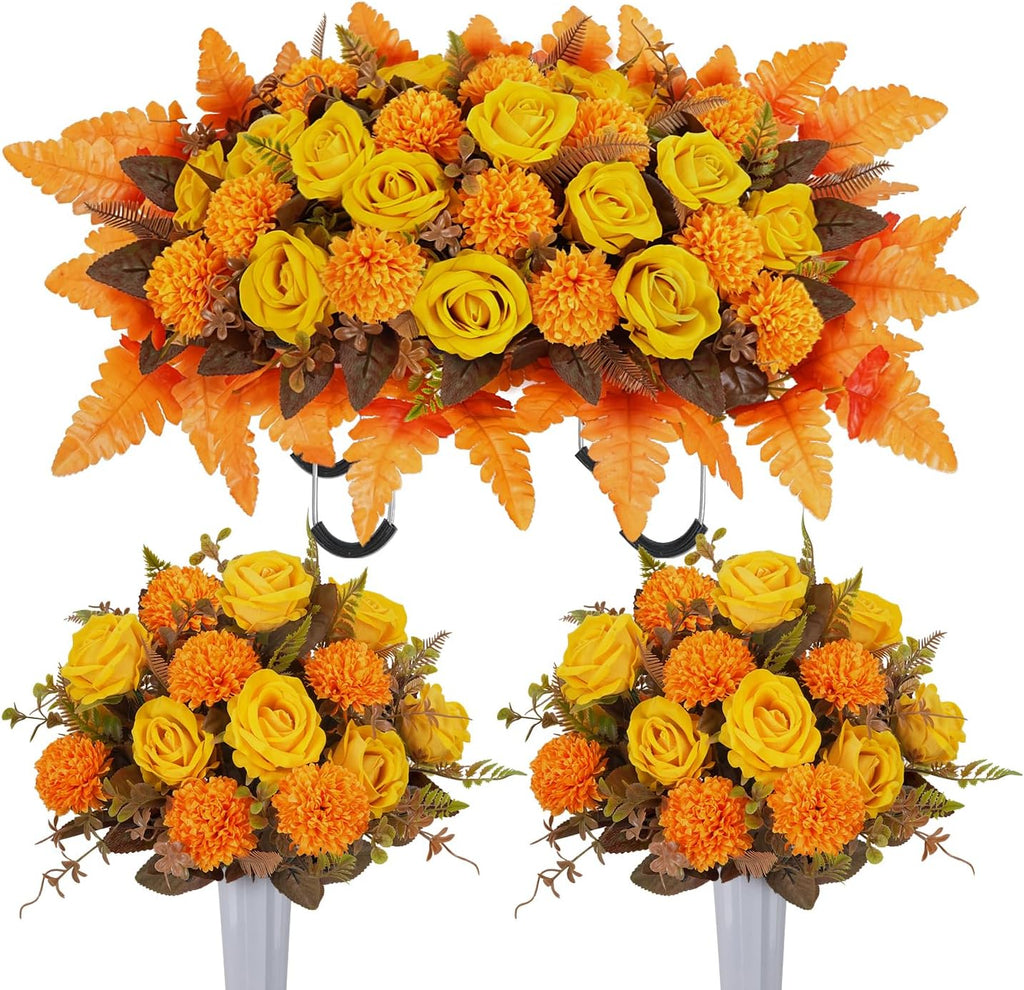 fall cemetery flowers for grave fall saddle flowers, main product view