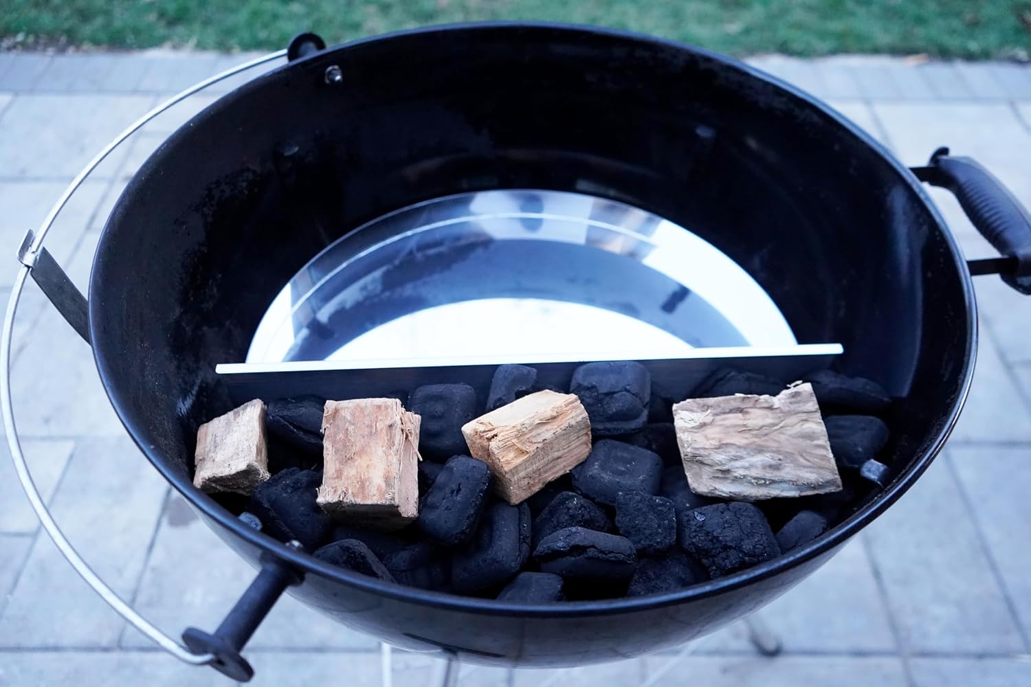 Smoke and Sizzle – Stainless Steel Charcoal Basket and Drip Tray for Weber Kettle 22" Grills,Summit,Performer – All-in-One BBQ Smoker Accessory