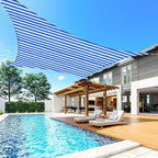 Quictent 20x26ft Sun Shade Sail for Patio, 185GSM Heavy Duty Rectangular Outdoor Sunshades UV Block Outside Canopy Cover for Backyard White and Blue Multi