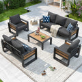 aoxun aluminum patio furniture set, 5 piece luxury, main product view