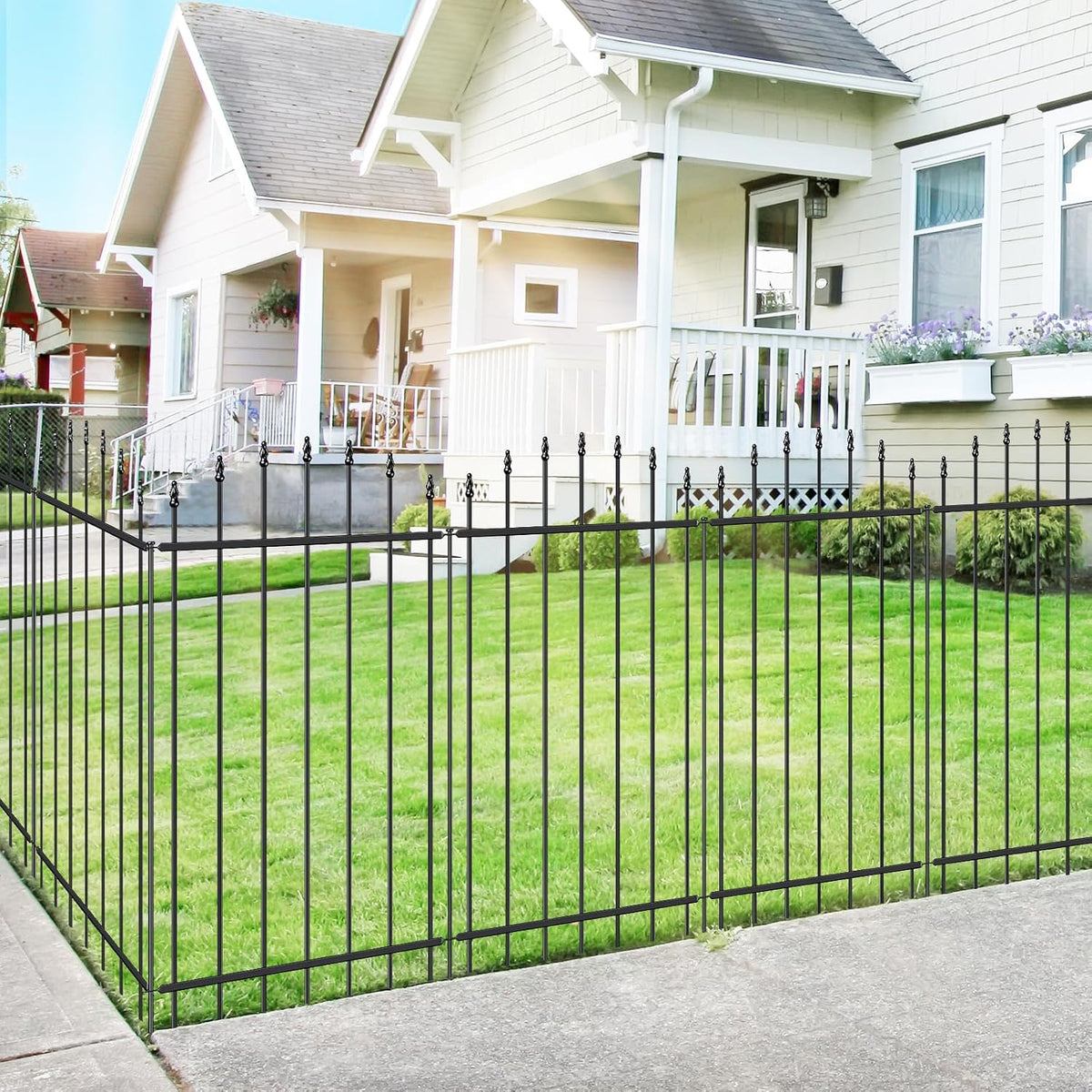 42” x 12’ no-dig metal garden fence with, main product view