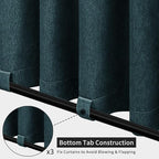 Easy-Going Linen Look Outdoor Curtains Waterproof Windproof Porch Curtains, Soft Thicken Outdoor Privacy Curtains for Patio, Gazebo, Grommet Top and Tab Bottom Drape, 1 Panel, 54x84 inch, Teal