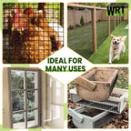 Hardware Cloth1/2inch 48"x50' 19 Gauge Black PVC Coated Welded Wire Mesh Roll, Heavy Duty Metal Mesh with Square Grid, Fencing Roll for Chicken Coop Barrier, Rabbit Cage, Snake Fence