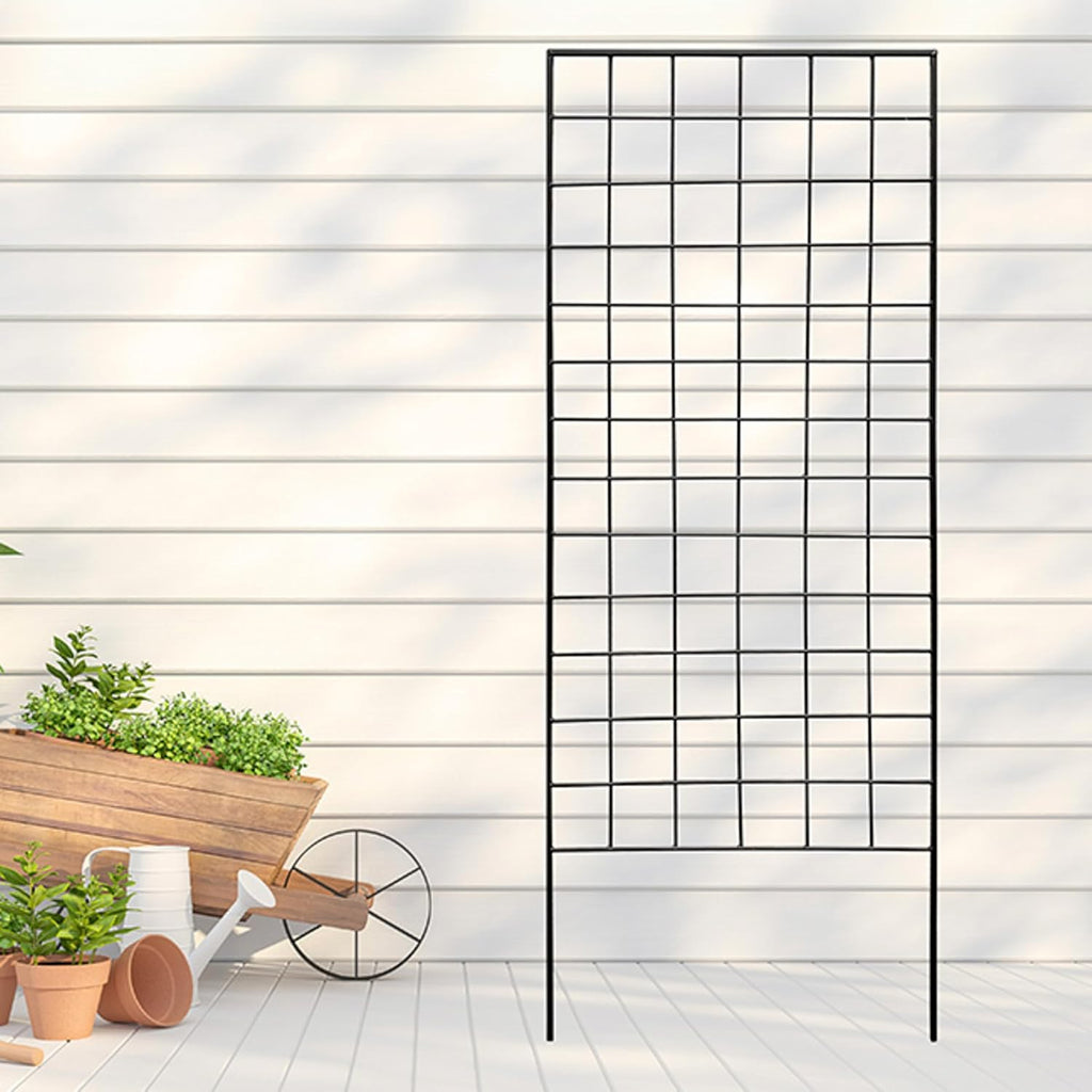 american garden works stnmb narrow screen trellis, black shown in use