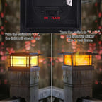 Dynaming 2 Pack Solar Post Cap Lights Outdoor with Flickering Flame Light, Fence Post Solar Lights Fit for 4x4 5x5 6x6 Vinyl/Wooden Posts, High Brightness SMD LED Lighting Decor for Garden Deck Patio