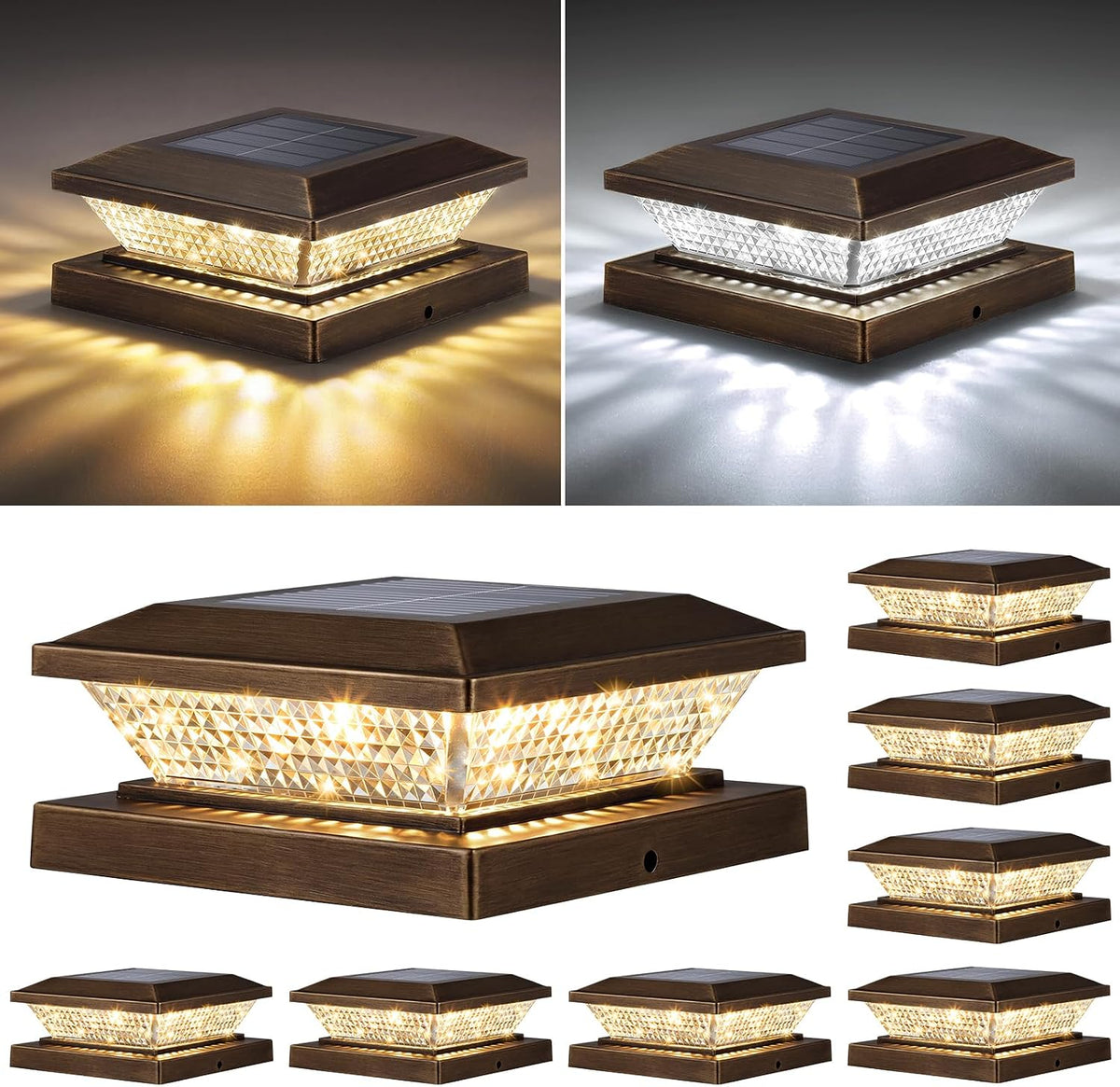 mlambert 4x4 solar post cap lights outdoor 8, main product view