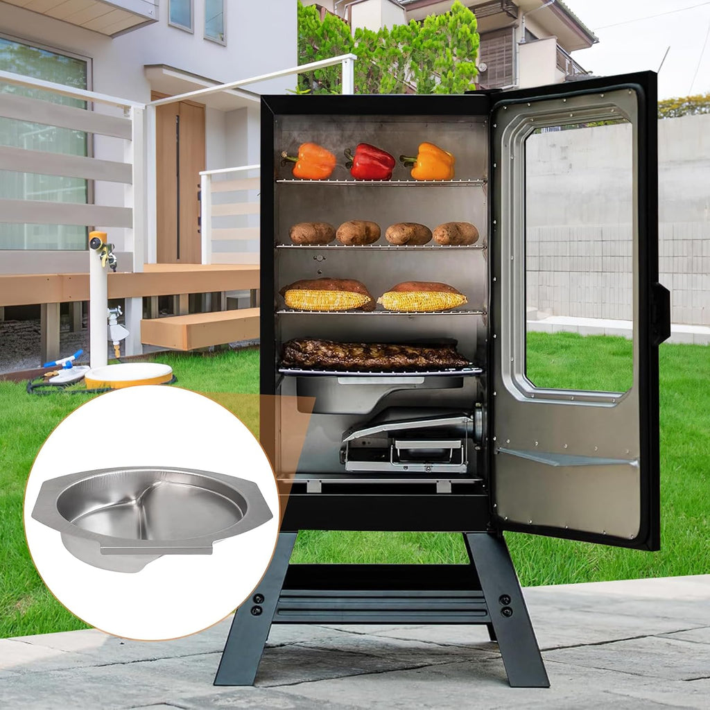 Small Water Bowl for Masterbuilt 30" Electric Smoker, Replace 9007170040 | for 30-inch Digital Electric Vertical Smoker, 14.5"x9.75" Water Bowl Parts, Regulates Temp & Retains Moisture