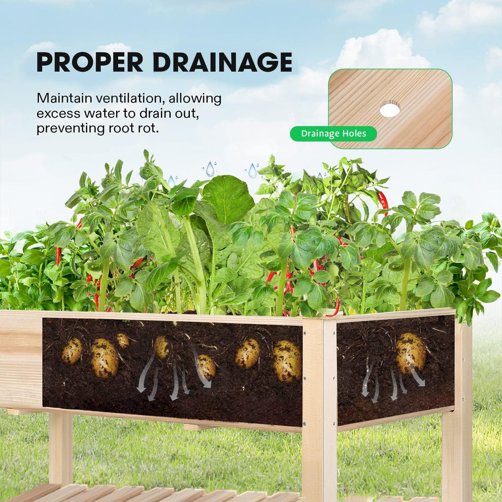 vivosun raised garden bed with legs & wheels, package contents