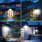 Peasur Solar Lights Outdoor Waterproof, [318 LED/3 Modes] Solar Motion Security Light, Flood Lights with 16.4 FT Cable for Outside Garden Garage Yard, 2 Pack