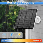 Solar Panel for Ring Camera, Compatible with Spotlight Cam/Pro/Plus Battery, 5W Solar Panel for Security Camera, Solar Charger with 13FT Long Cable, Waterproof