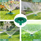 RAWILL 6 Pcs Sprinkler Head Protectors, Plastic Sprinkler Donut-Style Guards for Lawn, 6.69 in Circle Shaped Donut with 3.54 in Inner Diameter, Outdoor Lawn Spray Guard - Green
