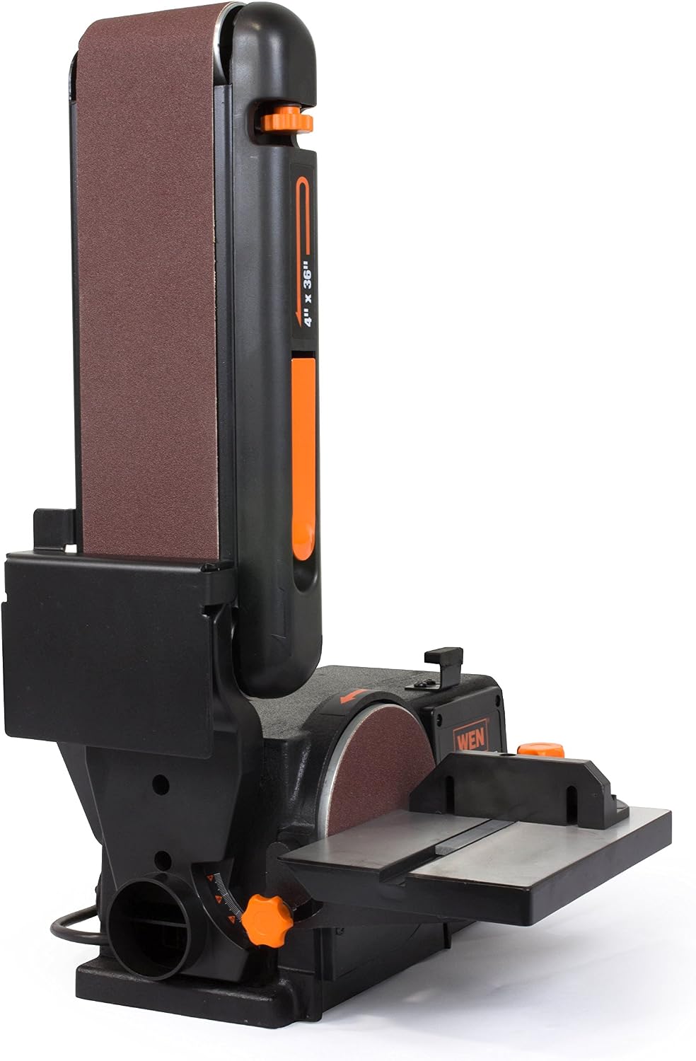 wen benchtop belt and disc sander with 4, close-up detail