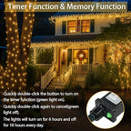 Connectable 100 LED String Lights Indoor Outdoor, 33FT Warm White Christmas Lights Waterproof, 13 Modes with Timer, Twinkle Fairy Lights Plug in Clear Wire for Christmas Tree, Bedroom, Classroom Decor