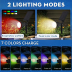 Solar Spot Lights Outdoor, 2-in-1 Wall Mount & Ground Stake 18 LEDs with 2 Lighting Modes, 7 Colors Changing, IP65 Waterproof Solar Landscape Lights for Garden, Pathway, Yard, Patio (1 Pack)
