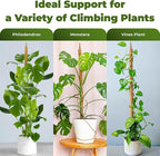 2 Pack 28 Inch Bendable Moss Pole Monstera Plant Support Stakes for Indoor Plants - Tall Moss Stick Trellis for Potted Climbers - Stem Support Accessories for Climbing Houseplants