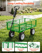 vevor 900 lbs steel garden cart, 2 in, close-up detail