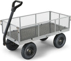 gorilla carts steel utility garden cart, 1000 lb., main product view