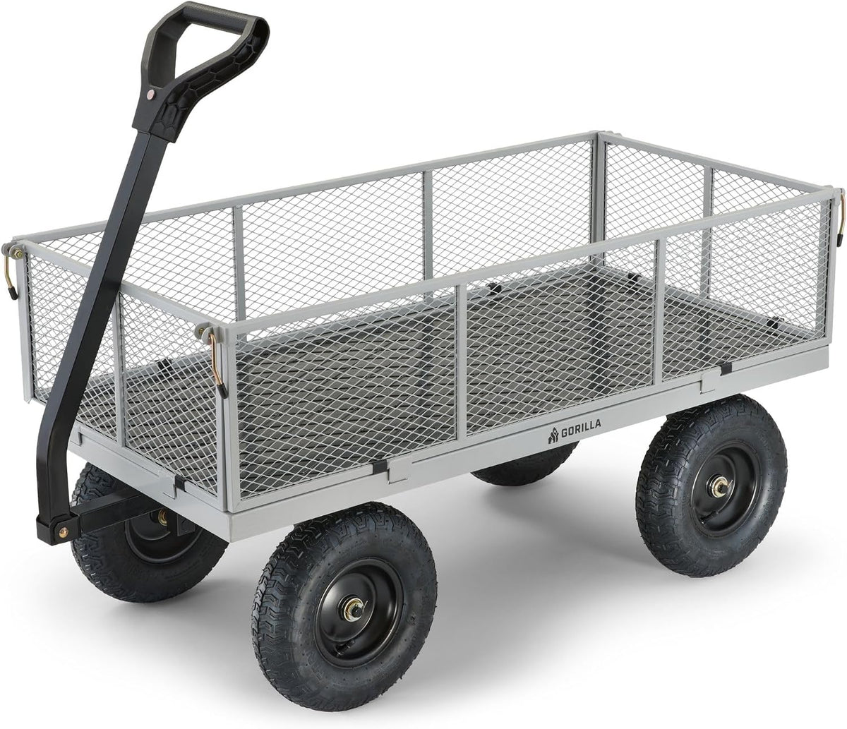 gorilla carts steel utility garden cart, 1000 lb., main product view