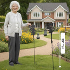Solar Fairy Garden Accessories Outdoor 1 Pair - Metal Stakes Decorative Figurines Housewarming Ornament for Patio, Lawn, Yard, Pathway - Unique Gift Ideas for Gardening Mom Grandma (Warm Lighting)