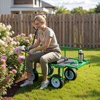 vevor 500 lbs steel garden cart with work, front angle view