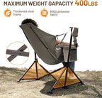 TIMBER RIDGE Hammock Camping Chair, Oversized Swinging Chair for Outdoor Lawn, Backyard and Patio, Supports 400lbs, Tan