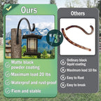 Qiang Ni Hanging Plant Bracket Hooks: 8 Inch Wall Plant Hook Planters and Decor - 2 Piece Rust-Resistant and Secure Brackets Maximize Your Outdoor Living Space
